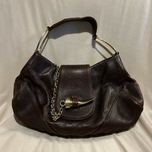 Botkier Essex Leather Handbag with Gold tusk chain
